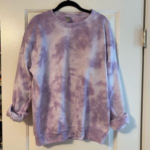 NWOT Purple Tie Dye Crewneck Sweatshirt